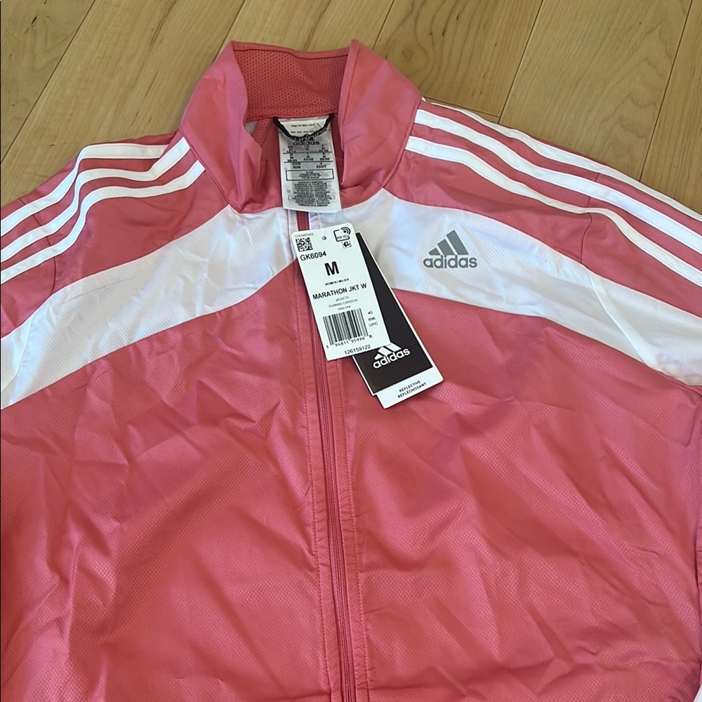 Adidas Pink Puffer with Reflective Marathon Jacket size M - Picture 7 of 15
